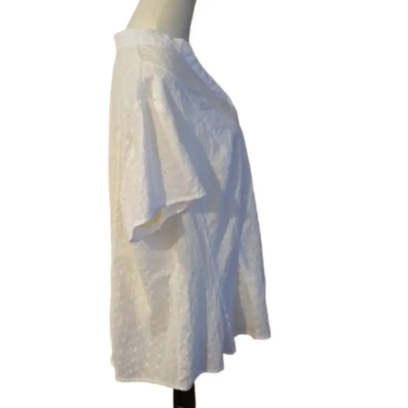 Apt. 9 Embroidered Eyelet Lace White Blouse Women Size 2X - Picture 2 of 14